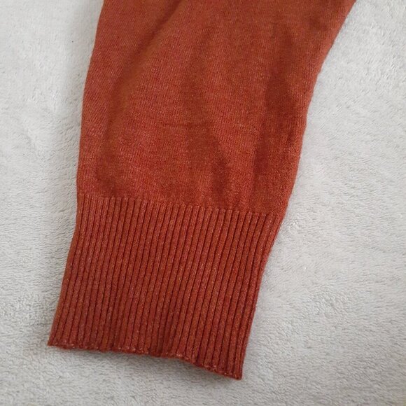 Vila Milano NWT Women's Size 2X Burnt Orange Soft V Neck Long Sleeve Sweater - Picture 7 of 10